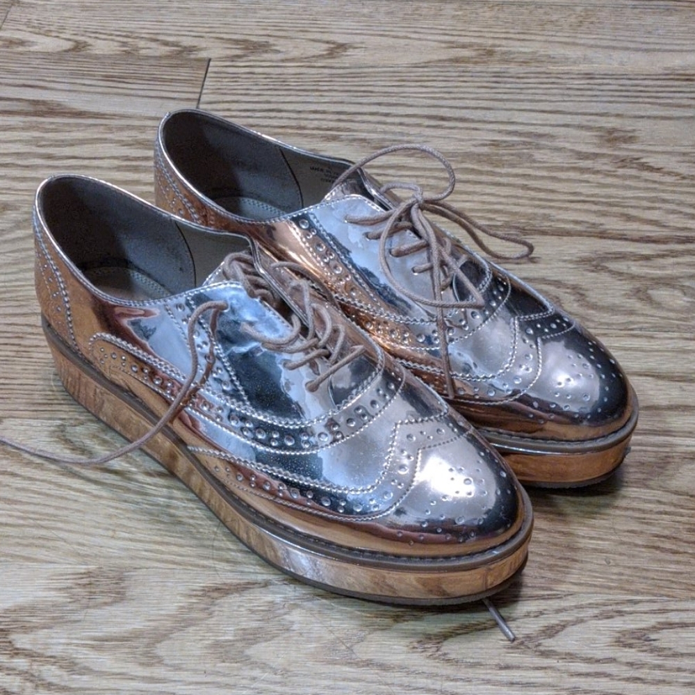 Rose Gold Platform Oxfords/Creepers